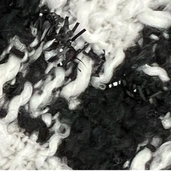 ALANIA black and white shimmer houndstooth blazer M L - Picture 9 of 9